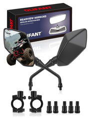 OLIFANT front view pair of mirrors showing full coverage and replaceability