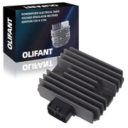 OLIFANT front view of regulator rectifier showing mounting points and reliable fit