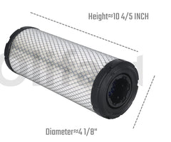 OLIFANT outer filter side profile showing molded end caps and proper sealing benefits
