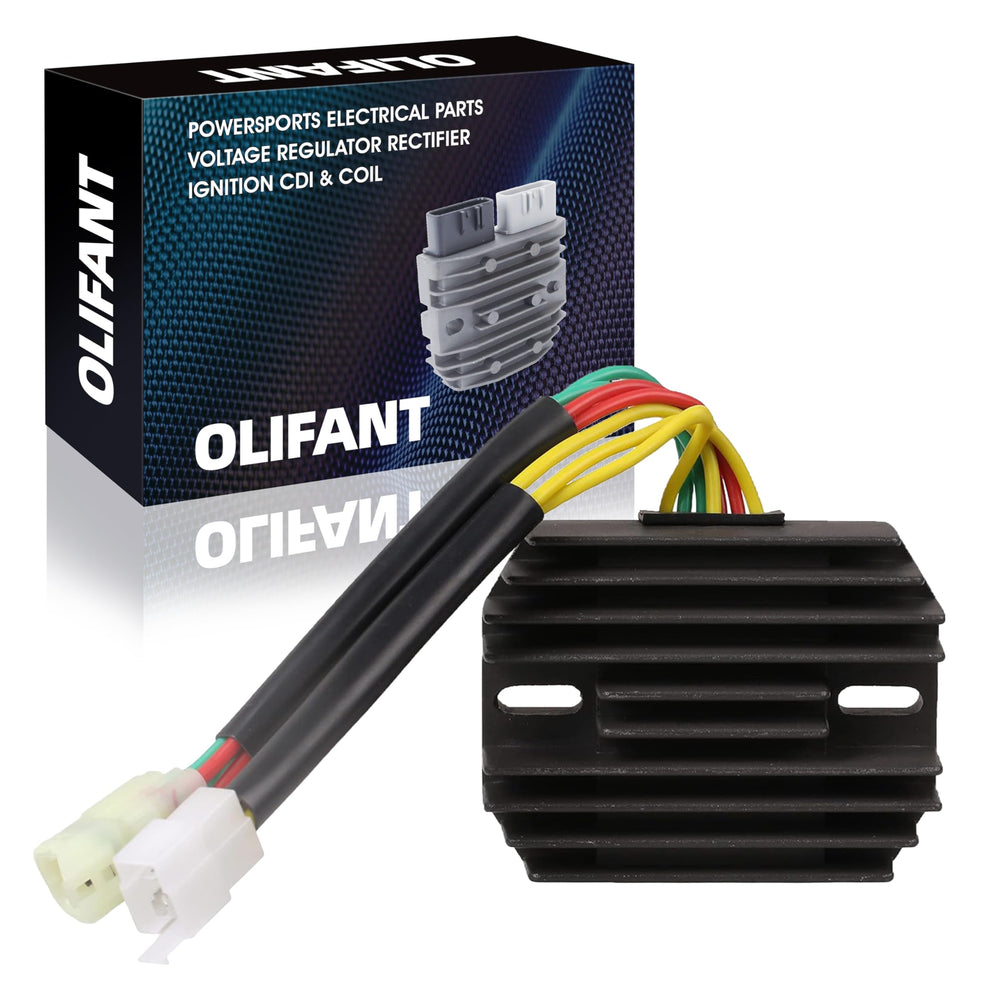 OLIFANT regulator rectifier front view showing compact design and reliable fit