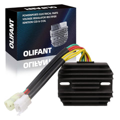 OLIFANT regulator rectifier front view showing compact design and reliable fit