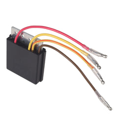 OLIFANT four-wire harness plug displayed for compatibility with listed Polaris models