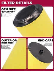 OLIFANT side profile of filter showing frame seal for Honda Foreman fitment