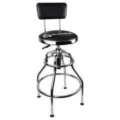 Olympia Tools front view of stool showing seat and backrest for comfort