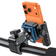 OMOTON BK01 front-mounted on handlebar showing secure grip and stability