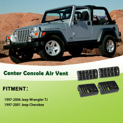 omoZone vents installed in Jeep dashboard demonstrating restored airflow direction control