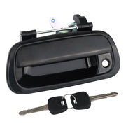 omoZone front view of tailgate handle showing clean fit and function