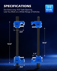 Orion Motor Tech wide end piece close-up demonstrating secure spring grip for safety