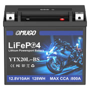 OMUGO battery front view showing compact case and benefit of lightweight design