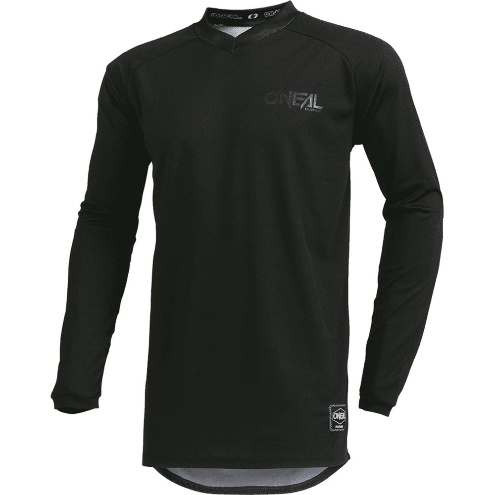 O'NEAL front view of jersey showing fit and extended tail for secure tuck