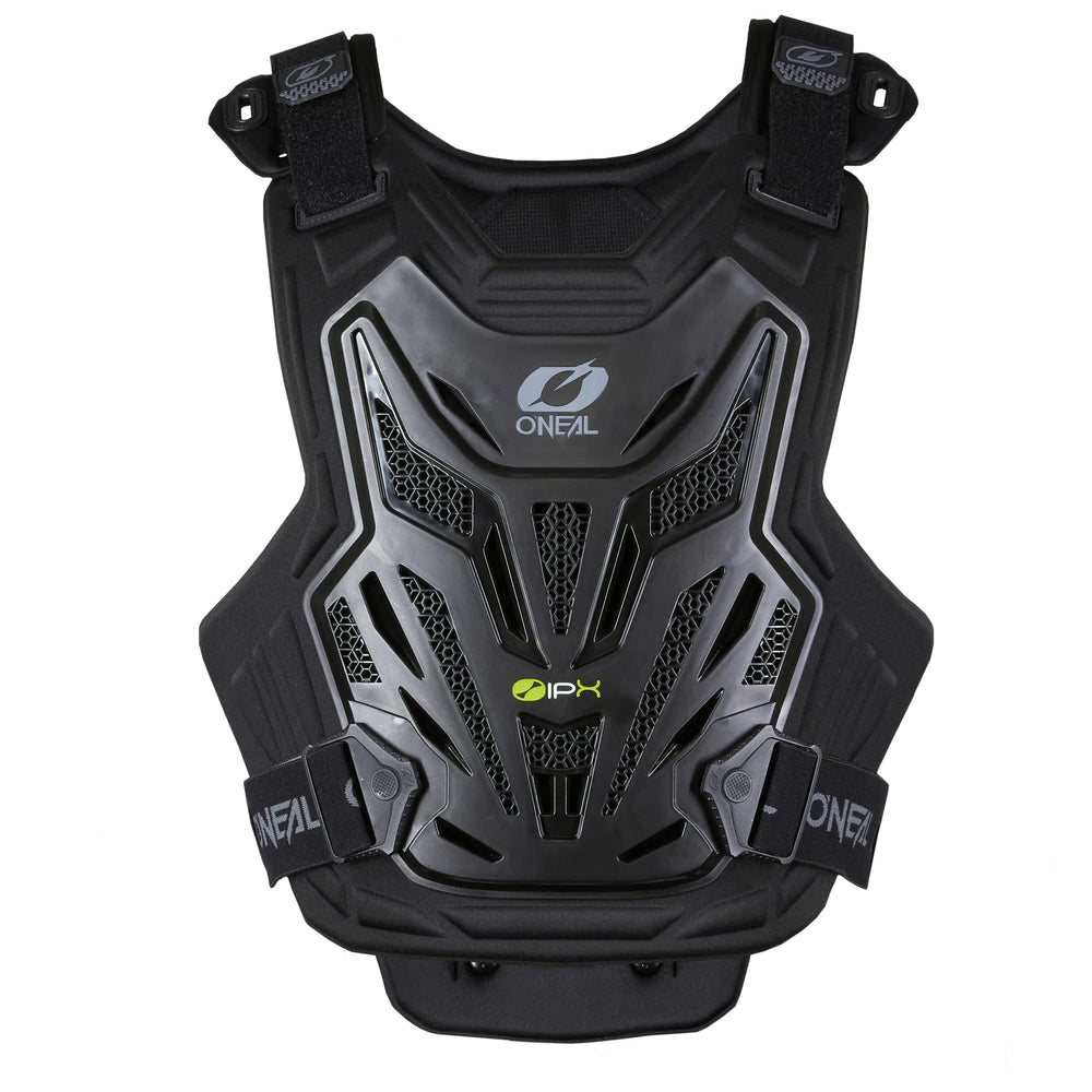 O'NEAL front view of youth chest protector showing slim profile and ventilation for cooling