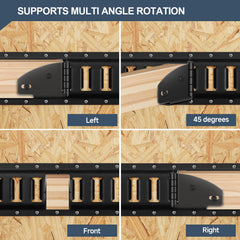 Onesnt swivel angle demonstration showing pivot flexibility for custom layouts benefit