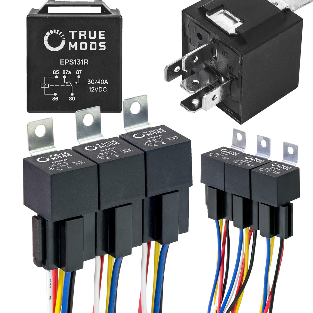 ONLINE LED STORE front pack view showing six relay harnesses, simplifies multi-circuit installs