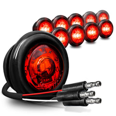 ONLINE LED STORE True Mods front view showing bright red lens and visibility benefit