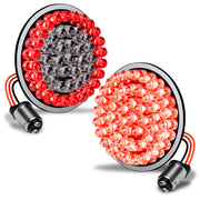 ONLINE LED STORE front view of TRUE MODS red LED brake light showing bold styling and visibility