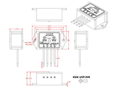OONO wiring leads and printed label visible for quick connections and safe identification