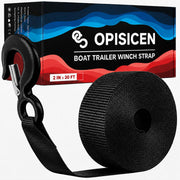 OPISICEN front view of packaged winch strap showing ready-to-install convenience