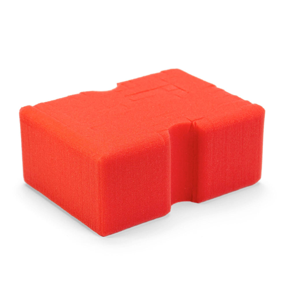 Optimum Big Red Sponge front view showing original made in USA label and durability