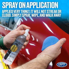 Optimum Opti-Seal spray nozzle close-up showing controlled mist application benefit