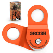 ORCISH snatch block front view showing solid steel body and load rating benefit