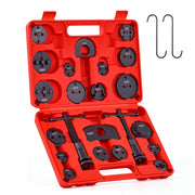 Orion Motor Tech front view of complete 24pc brake caliper compression kit showing organization and portability