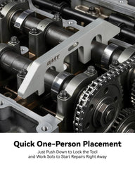 Orion Motor Tech close-up of 1045 steel alignment pin for accurate camshaft locking