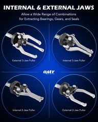 Orion Motor Tech cross blocks and cone puller showcasing tapered hub removal