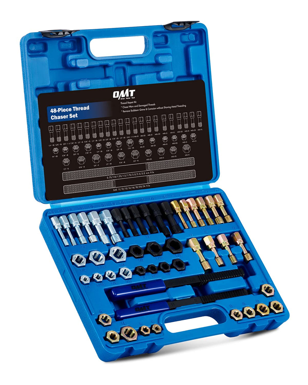 Orion Motor Tech front case and contents showing organized kit for fast repairs