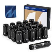 Orion Motor Tech front view of 20-piece lug nut set showing contents and socket