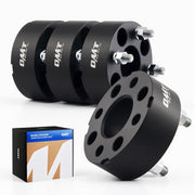 Orion Motor Tech front view of four wheel spacers showing solid aluminum construction and fit benefit