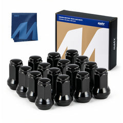 Orion Motor Tech front view of 16-piece lug nut set showing complete package and benefit