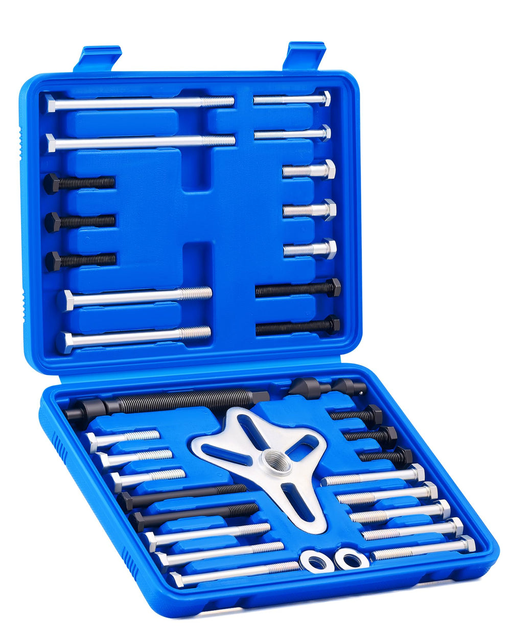 Orion Motor Tech front packaging showing the complete 49-piece puller kit and benefits
