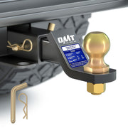 Orion Motor Tech front view showing full assembled ball mount and benefit of quick install