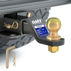 Orion Motor Tech front view showing full assembled ball mount and benefit of quick install