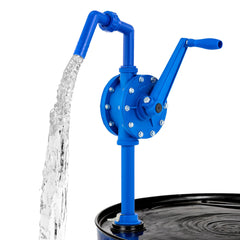 Orion Motor Tech front view of drum pump showing compact design and portability
