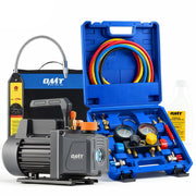 Orion Motor Tech front view of complete pump and gauge kit shows ready-to-use convenience
