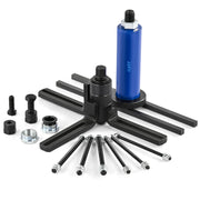 Orion Motor Tech front view of complete 15pc crankcase splitter kit showing components and organization for quick identification