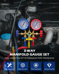 Orion Motor Tech close-up of blue and red gauges offering clear pressure visibility