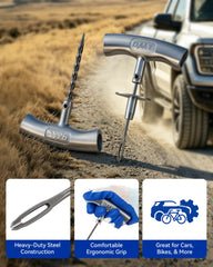 Orion Motor Tech kit in use plugging a car tire to restore mobility
