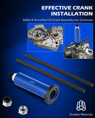 Orion Motor Tech tool in use separating crankcase halves for safer, even pressure and reduced damage risk