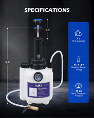 Orion Motor Tech pressure gauge detail on pump showing precise pressure control
