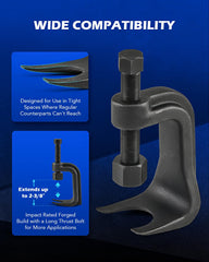 Orion Motor Tech lower control arm pry bar providing extra leverage while protecting components