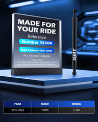 Orion Motor Tech tailgate assist mounted on Ford F150 demonstrating smoother operation