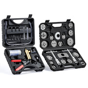 Orion Motor Tech front view of caliper compressor showing robust construction and user control