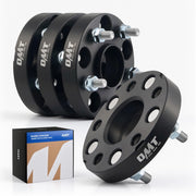 Orion Motor Tech front view of 5x4.5 wheel spacers showing kit and finish benefits