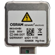 OSRAM 66340 front packaging showing authentic branding and seal, ensures correct purchase