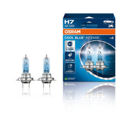 OSRAM COOL BLUE INTENSE H7 front packaging showing product benefits