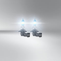 OSRAM beam comparison on a night road demonstrating longer reach and clearer visibility