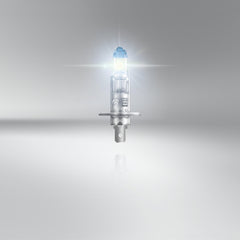OSRAM in-vehicle beam comparison at night showing longer reach and improved visibility