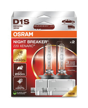 OSRAM Xenarc Night Breaker 220 front packaging showing twin lamps and branding benefits